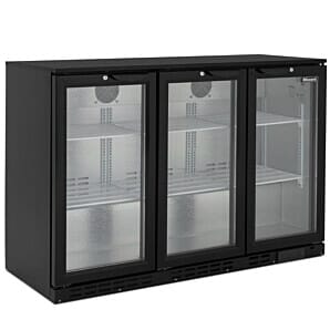 Blizzard BAR3 Hinged Triple Door Back Bar Bottle Cooler, 310 Litres