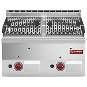 Diamond G60/GPL6T-N Lava Stone Gas Grill with Cast Iron Cooking Grid