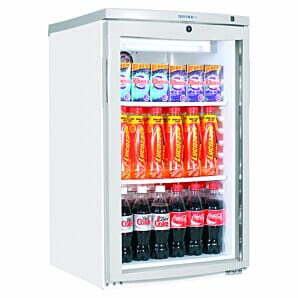 Front view of the Tefcold BC145 Undercounter Fridge, 109 Litres with display drinks