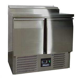 Blizzard BCC2EN 2 Door Refrigerated 1/1 Gastronorm Preparation Counter with Rasied Collar, 254 Litres