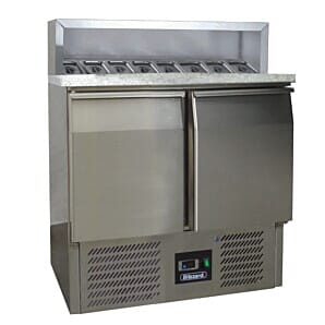 Blizzard BCC2PREPGRANITE 2 Door Refrigerated 1/1 Gastronorm Pizza Preparation Counter, 240 Litres