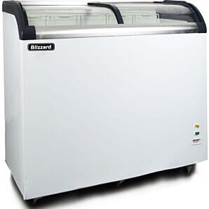 Blizzard BDF22 Glass Sliding Lid Curved Chest Freezer, 220 Litres