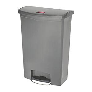 Rubbermaid Slim Jim Step On Front Step Pedal Bin Grey 90Ltr - DY117