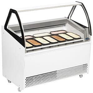 ISA BERMUDA VIEW RV10 Ventilated Scoop Ice Cream Display, 10 x 5 Litre Napoli Pans
