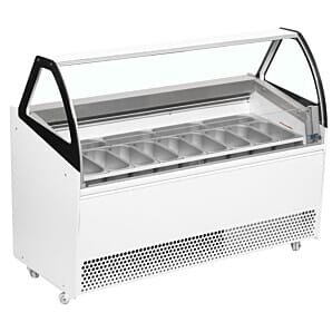 ISA BERMUDA VIEW RV13 Ventilated Scoop Ice Cream Display, 14 x 5 Litre Napoli Pans
