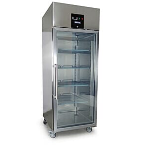 Blizzard BF1SSCR Glass Single Door Ventilated 2/1 Gastronorm Freezer, 650 Litres