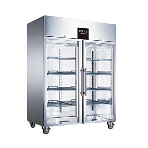 Blizzard BF2SSCR Double Door Stainless Steel Ventilated 2/1 Gastronorm Freezer, 1300 Litres