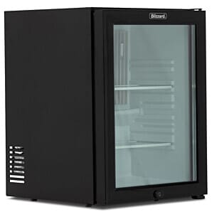 Blizzard BMB30G Glass Single Door Silent Operation Mini Bar Fridge, 30 Litres