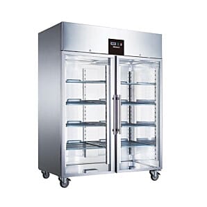 Blizzard BR2SSCR Double Door Stainless Steel Ventilated 2/1 Gastronorm Refrigerator, 1300 Litres