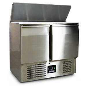 Blizzard BSP2 2 Door Refrigerated 1/1 Gastronorm Saladette Counter with Cutting Board, 240 Litres