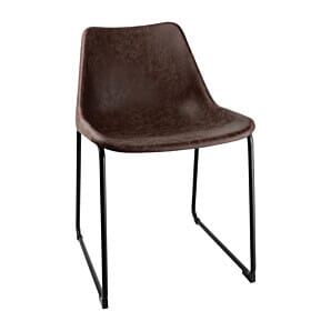 Front view of the Bolero FB881 Rodeo Mocha Side Chair (Pack of 2)