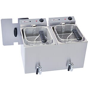 Diamond WR-FED8-RV Double Basket Countertop Electric Fryer, 2 x 8 Litres