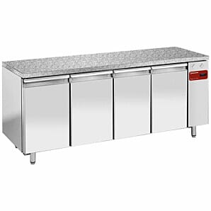 Diamond TPS4B/HG 4 Door Stainless Steel Granite Top Freezer Counter