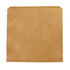 Vegware DX574 Compostable Paper Sandwich Bags Kraft - 7x7" (Pack of 1000)