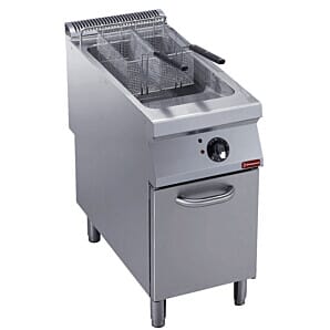 Diamond E22/F23A4-S Double Basket Freestanding Electric Fryer on Neutral Closed Cupboard, 18kW