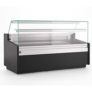 Diamond ATL/10-AV-B5 Black Ventilated Serveover Counter with Understorage