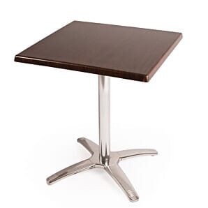 Bolero SA225 Special Offer Square Dark Brown Table Top and Base Combo