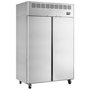 Front view of the Interlevin CAF1250 Gastronorm Double Door Upright Freezer, 1300 Litres