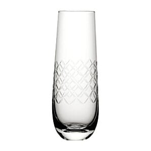Utopia CZ060 Raffles Diamond Champagne Glasses 300ml (Pack of 6)
