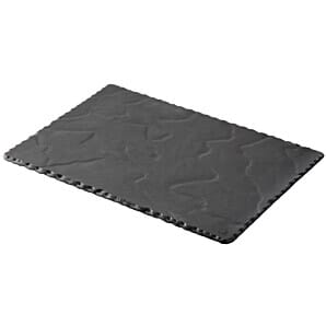 Revol Basalt Slate Effect Rectangular Plates 300mm (Pack of 6) - DP933