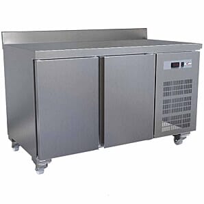 Diamond WR-MGN2-V/R2-BA 2 Door Stainless Steel Refrigerated Counter with Splashback, 260 Litres