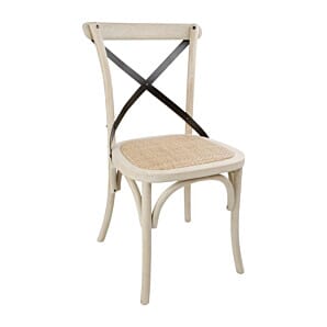 Bolero Bentwood Chairs with Metal Cross Backrest (Pack of 2) - DR306