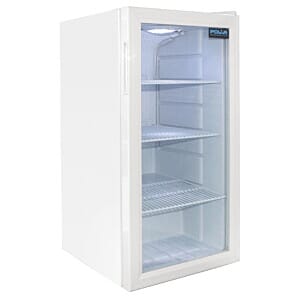Polar CF750 C-Series Glass Single Door White Undercounter Display Fridge, 88 Litres