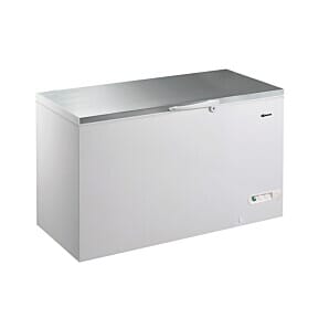 Gram CF 53 SG UK Stainless Steel Lid White Chest Freezer, 491 Litres