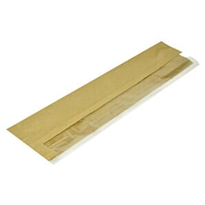 Vegware Compostable Kraft Baguette Bags With PLA Window (Pack of 1000) - (Code: CL693)