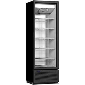 Crystal CRFV500 Black Glass Single Door Display Freezer