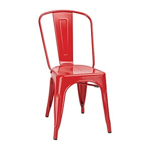 Bolero Bistro Steel Side Chair Red (Pack of 4) - GL330