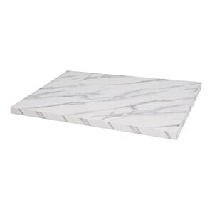 Bolero Pre-Drilled Rectangular Table Top Marble Effect 700mm - DT447