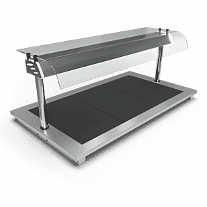 Moffat D3HT Drop-In Hot Top Model with Curved Glass Open Front Gantry, 3 x 1/1 GN