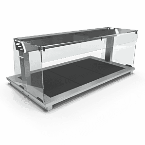 Moffat D3HTSL Drop-In Hot Top Model with Square Glass Open Front Gantry, 3 x 1/1 GN