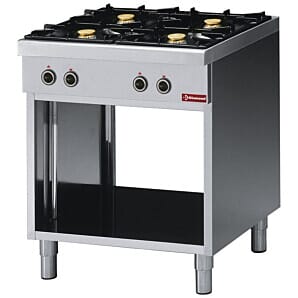 Diamond G65/4BP7-EN 4 Burner Gas Oven Range on Open Cupboard
