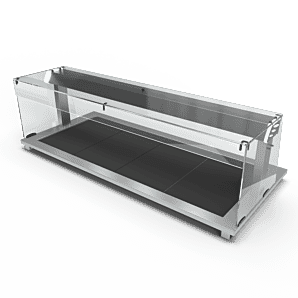 Moffat D4HTSL Drop-In Hot Top Model with Square Glass Open Front Gantry, 4 x 1/1 GN