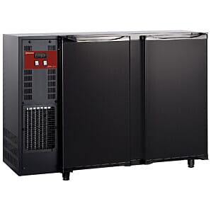 Diamond TAVT/2-R2 Hinged Solid Double Door Black Bottle Cooler, 375 Litres