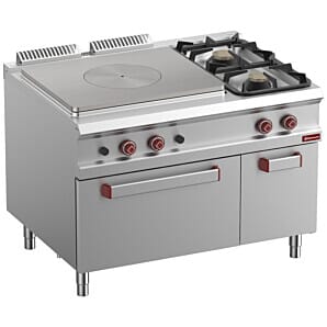 Diamond G9/T2BFA12-N 2 Stove & 1 Whole Plate Freestanding Gas Range Cooker on Neutral Closed Cupboard
