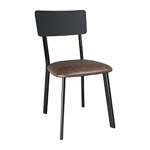 DR301 - Bolero Metal & PU Side Chair Vintage Mocha (Pack 4) - DR301