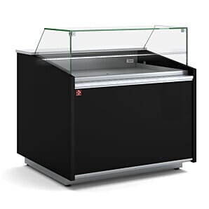 Diamond VIE/10-BV-B5 Black Refrigerated Serveover Counter with Understorage, 1035mm