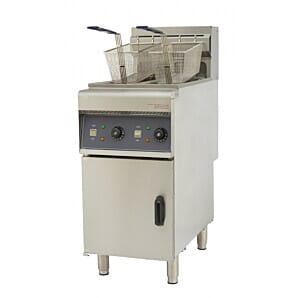 Chefsrange DF10L-2 Double Basket / Twin Tank Freestanding Electric Fryer, 2 x 6kW