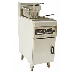 Chefsrange DF28LD Double Basket / Single  Tank Freestanding Electric Fryer with Computer Control, 18kW