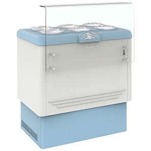 Framec DOLCE VITA 6 Scoop Ice Cream Display, 6 x 7.5 Litre Carapine Pans