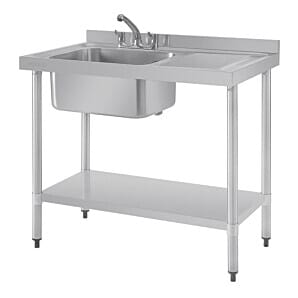 Vogue Single Sink Left Hand Drainer 1000mm - DY821