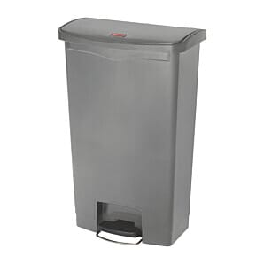 Rubbermaid Slim Jim Step On Front Step Pedal Bin Grey 68Ltr - DY116