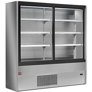 Diamond PD18/A7-R2 Grey Refrigerated Multideck with Glass Sliding Doors, 1800mm