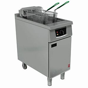 Falcon 400 Series E401F Commercial Double Basket / Single Tank Freestanding Electric Fryer, 20kW