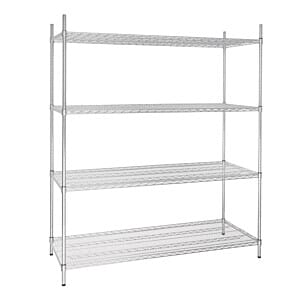 Vogue 4 Tier Wire Shelving Kit 1525x610mm - U258