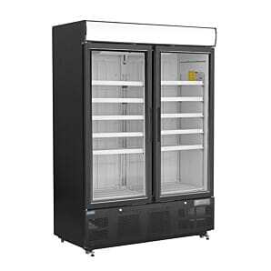 Polar GH429 G-Series Black Upright Display Freezer, 920 Litres
