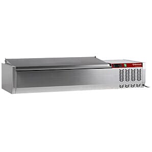 Diamond SY120/CC-R6 Stainless Steel Topping Unit with Stainless Steel Lid, 4 x 1/3 GN